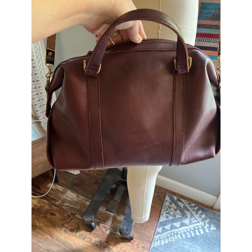 Madewell wine merlot leather satchel.